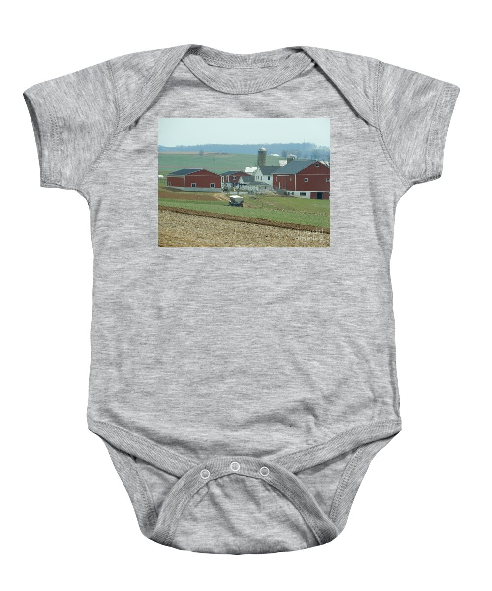 Amish Baby Onesie featuring the photograph Amish Homestead 6 by Christine Clark