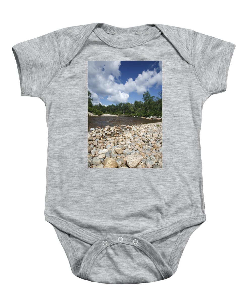 New England Baby Onesie featuring the photograph Ammonoosuc River - Carroll New Hampshire USA by Erin Paul Donovan