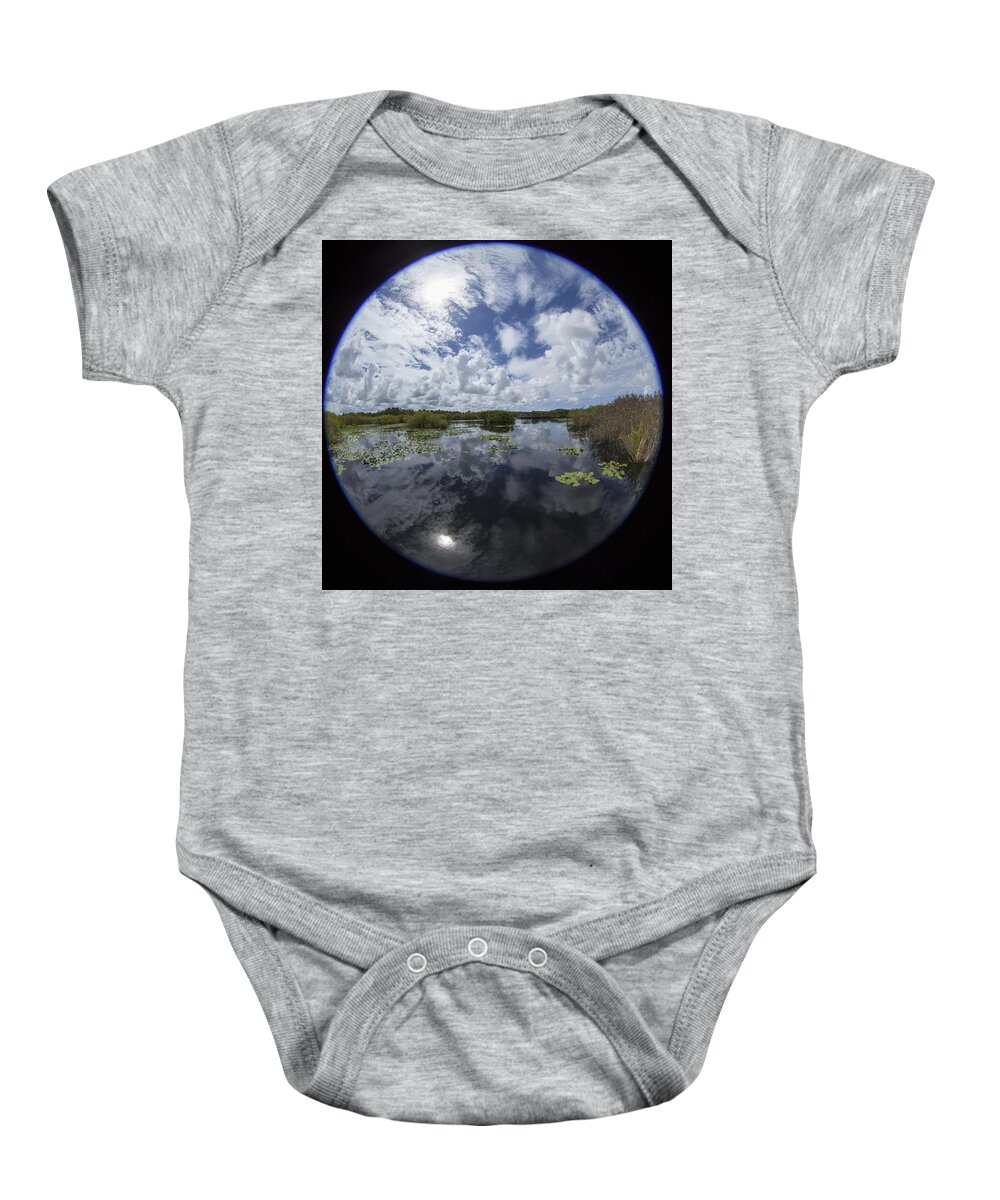Fisheye Baby Onesie featuring the photograph Anhinga Trail 86 by Michael Fryd