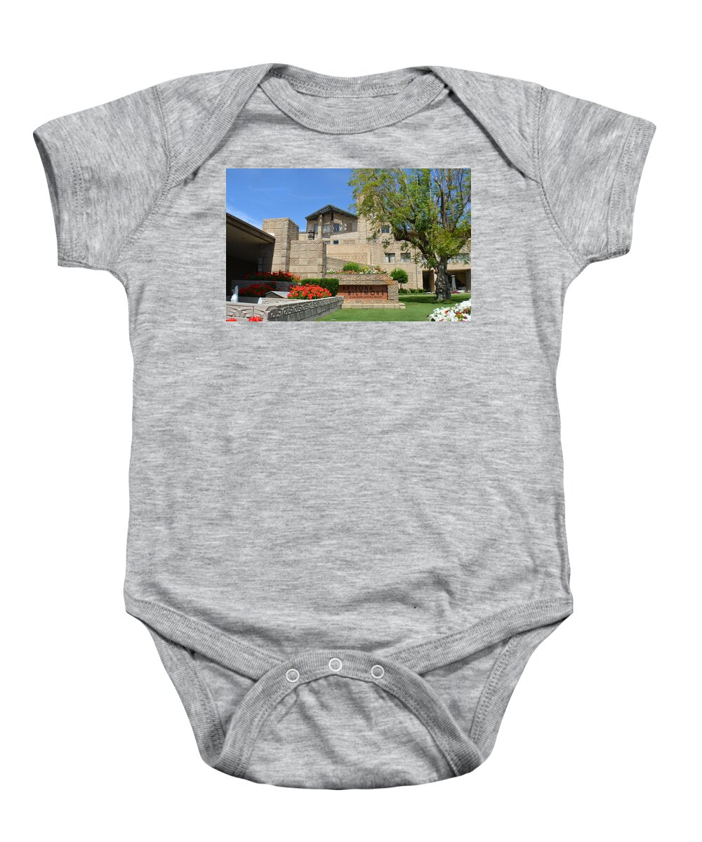 Arizona Biltmore Baby Onesie featuring the photograph Arizona Biltmore by Aimee L Maher ALM GALLERY