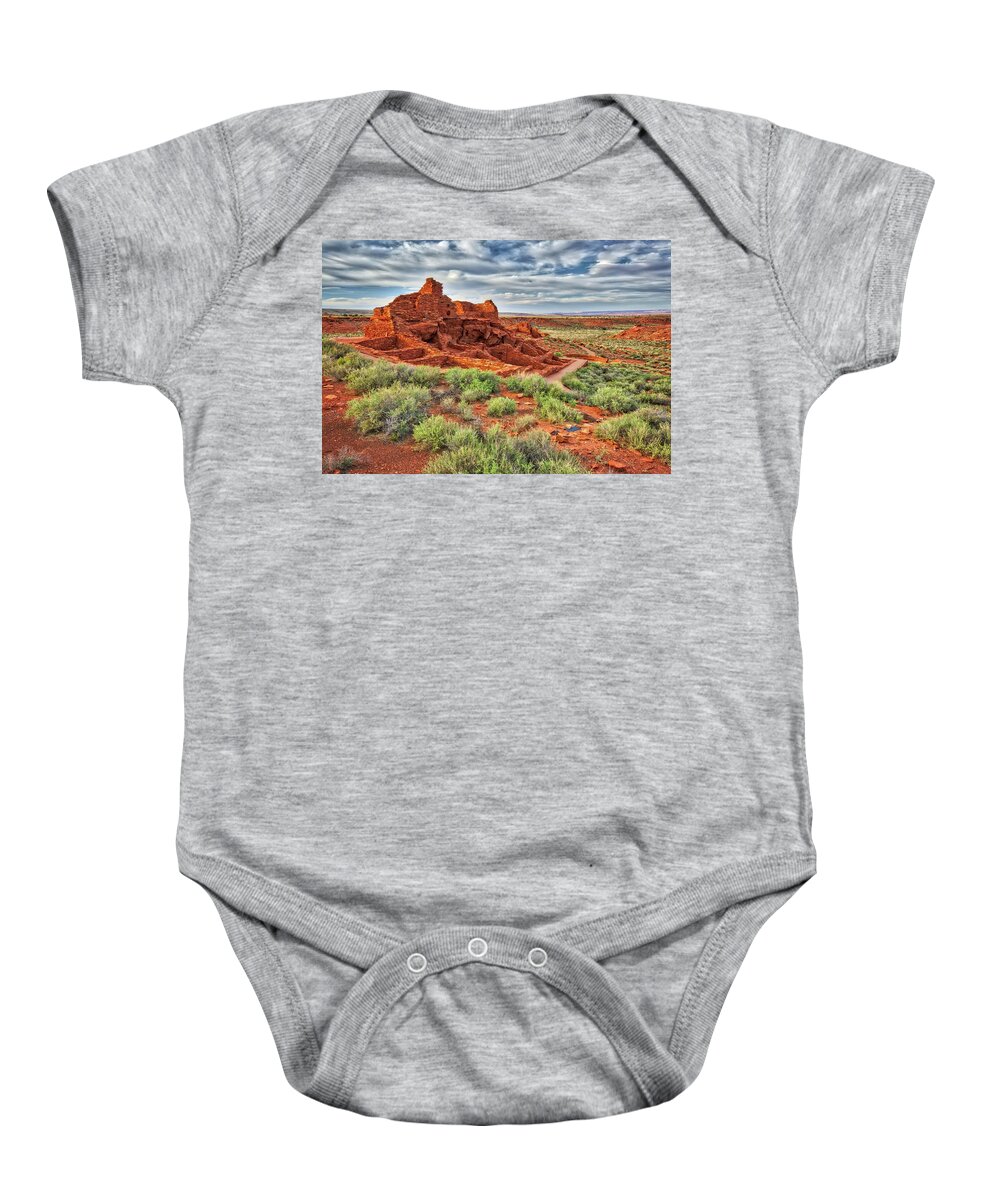 Jennifer Rondinelli Reilly Baby Onesie featuring the photograph Arizona's Wupatki Ruins National Monument by Jennifer Rondinelli Reilly - Fine Art Photography