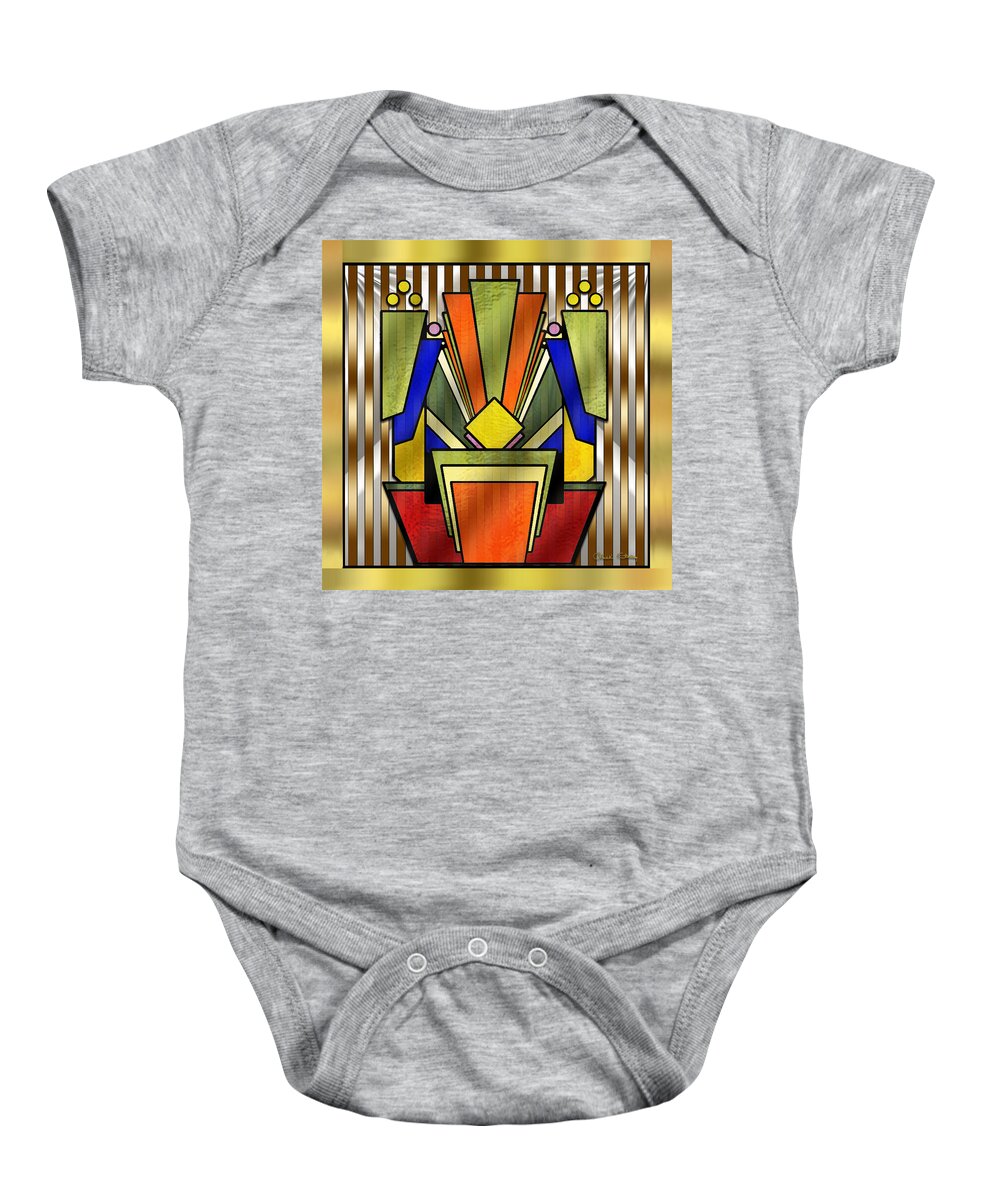 Art Deco Baby Onesie featuring the digital art Art Deco 26 by Chuck Staley