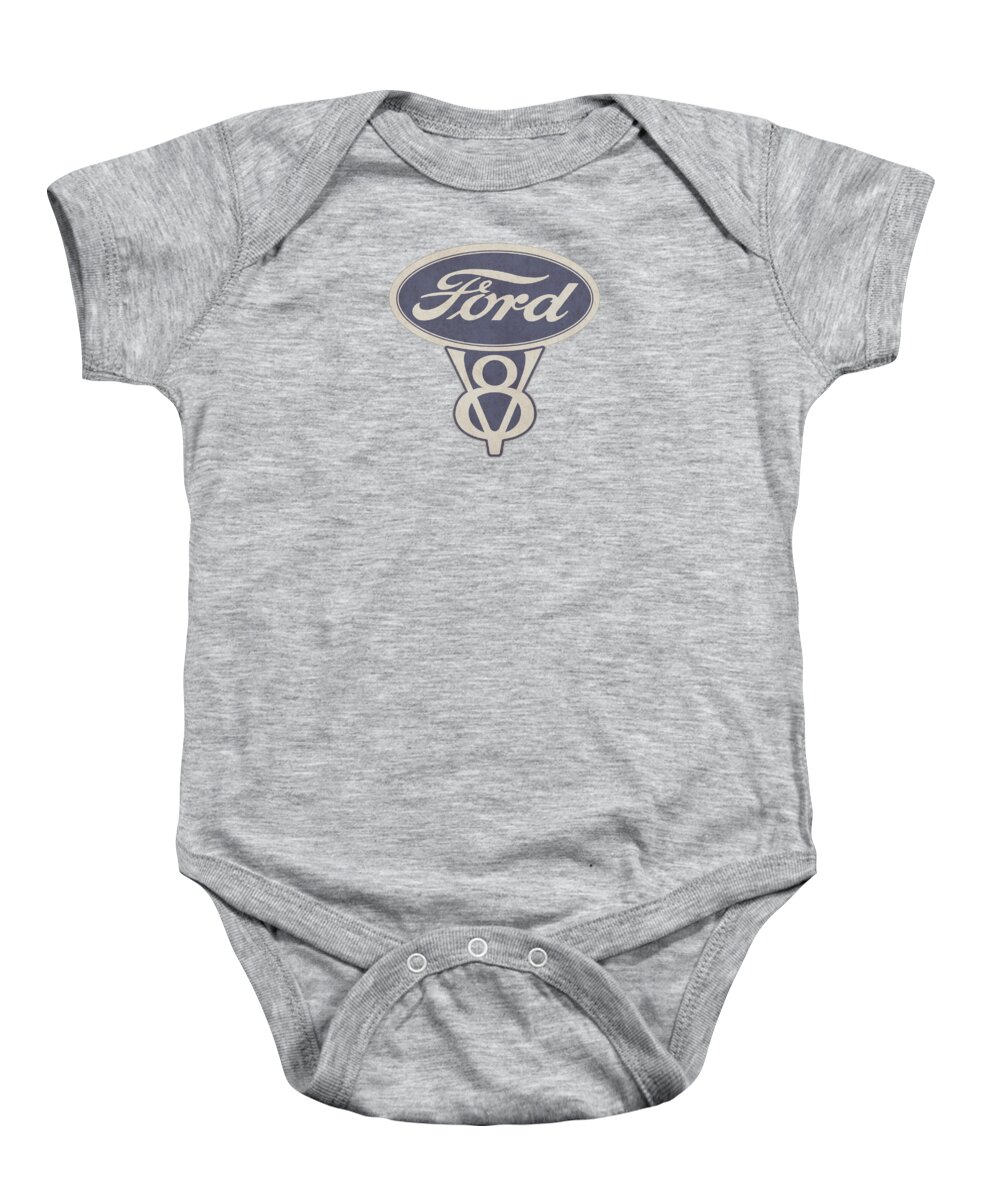 Ford V8 Baby Onesie featuring the photograph Vintage Ford V8 by Mark Rogan