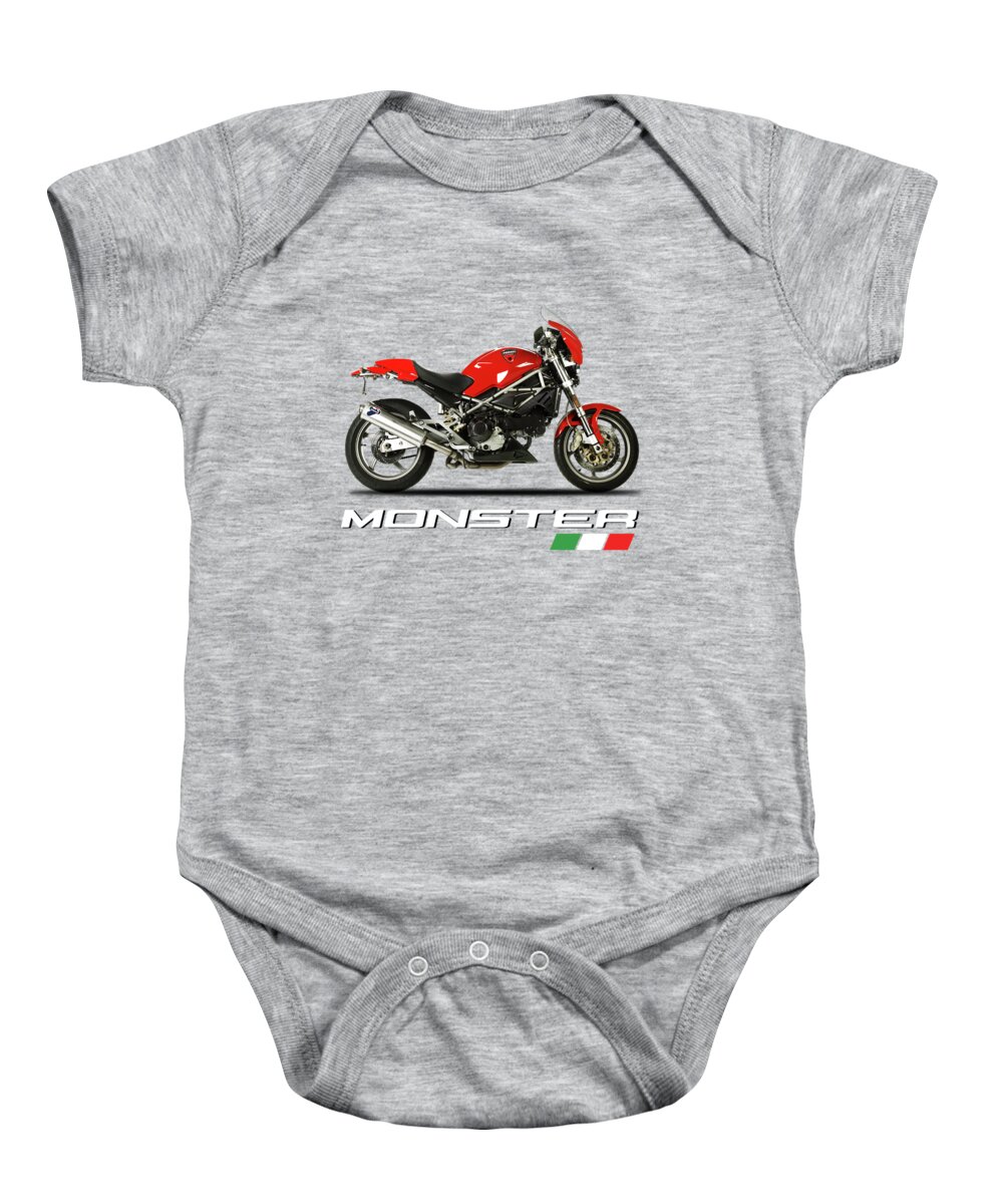Ducati Monster Baby Onesie featuring the photograph Ducati Monster S4 SPS by Mark Rogan