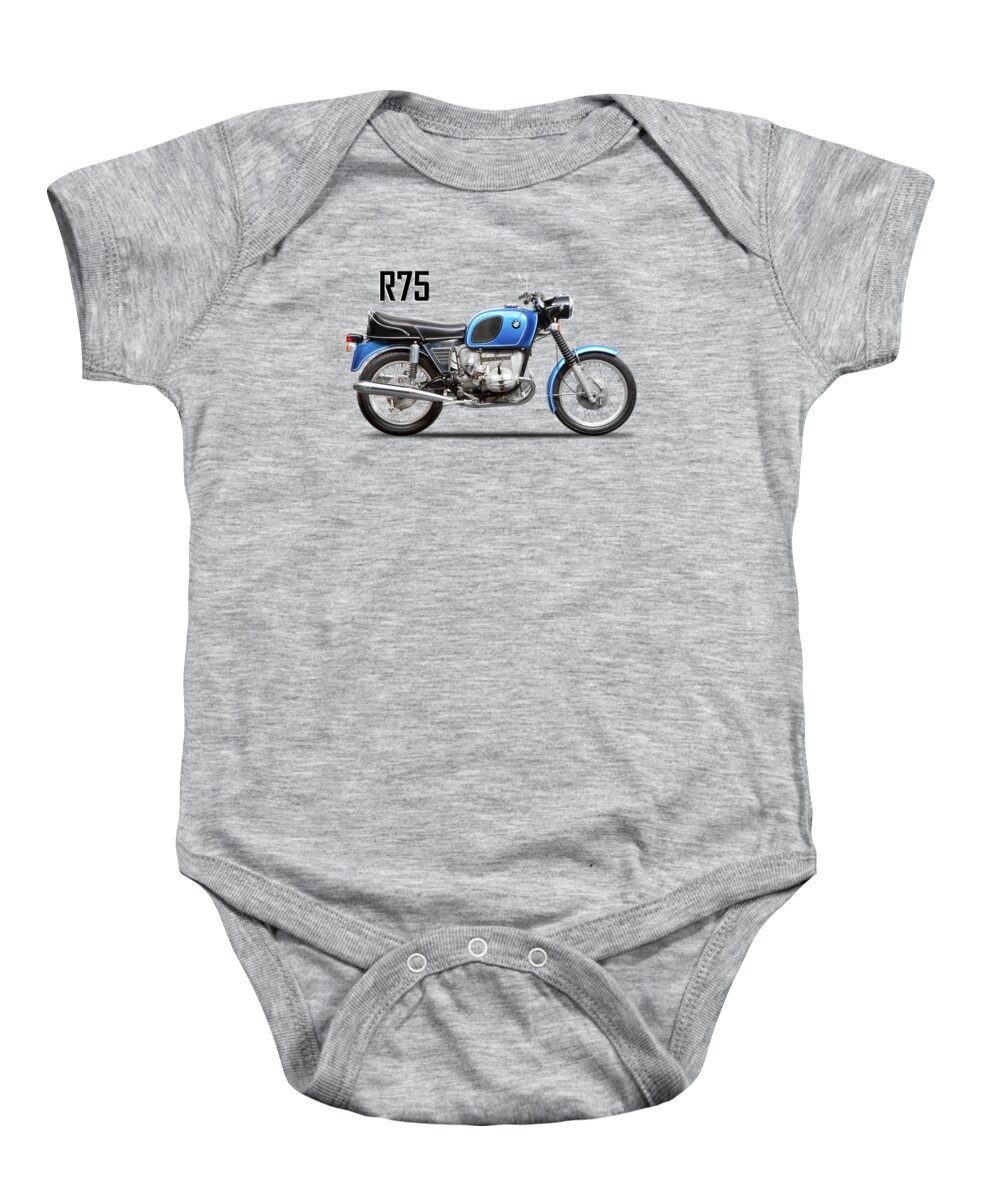 Bmw Baby Onesie featuring the photograph The 1972 R75 by Mark Rogan
