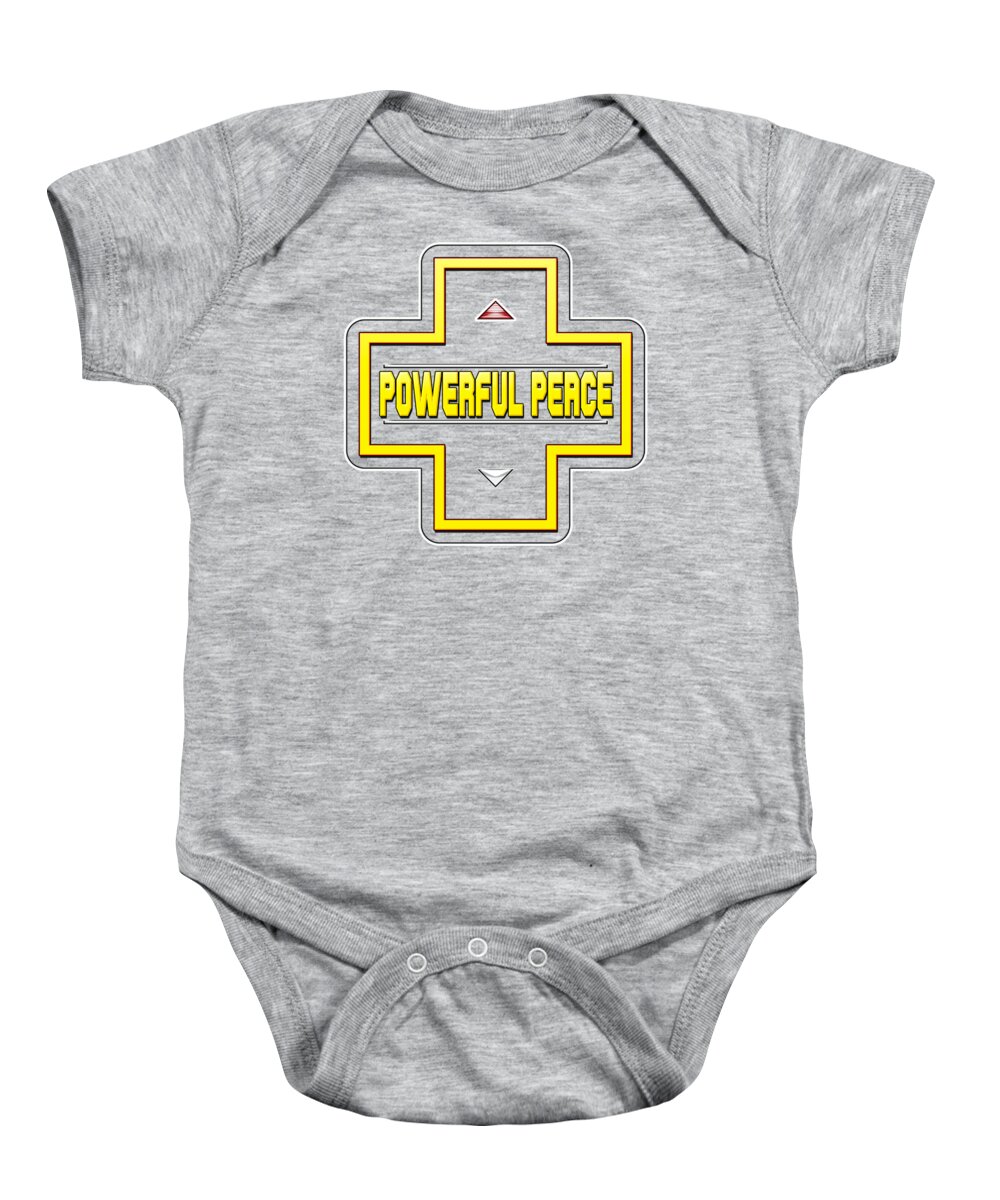 Jesus Baby Onesie featuring the digital art He gives a powerful peace by Payet Emmanuel