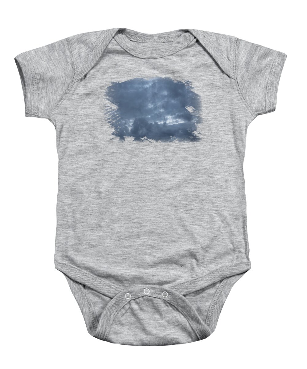 Sky Baby Onesie featuring the photograph Blue Storm Clouds by K R Burks