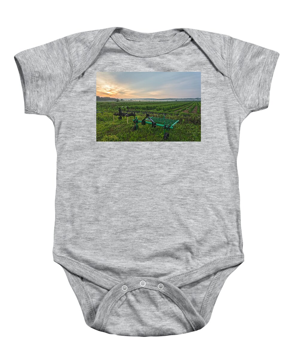 Mist Baby Onesie featuring the photograph At The Ready by Angelo Marcialis