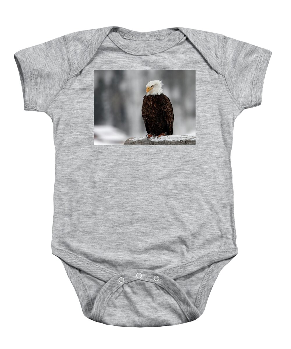 Eagle Baby Onesie featuring the photograph Attitude by Ronnie And Frances Howard