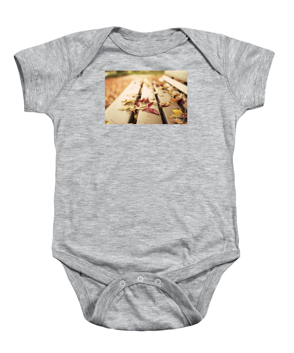 Autumn Baby Onesie featuring the photograph Autumn leaves by Juli Scalzi
