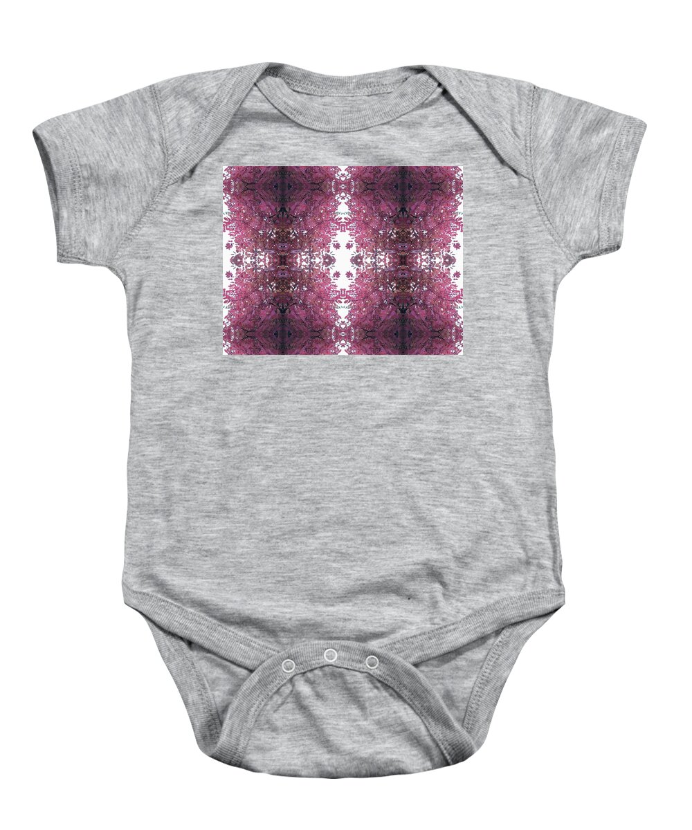 Autumn Baby Onesie featuring the photograph Autumn Tree Leaves fractal C4 by Julia Woodman