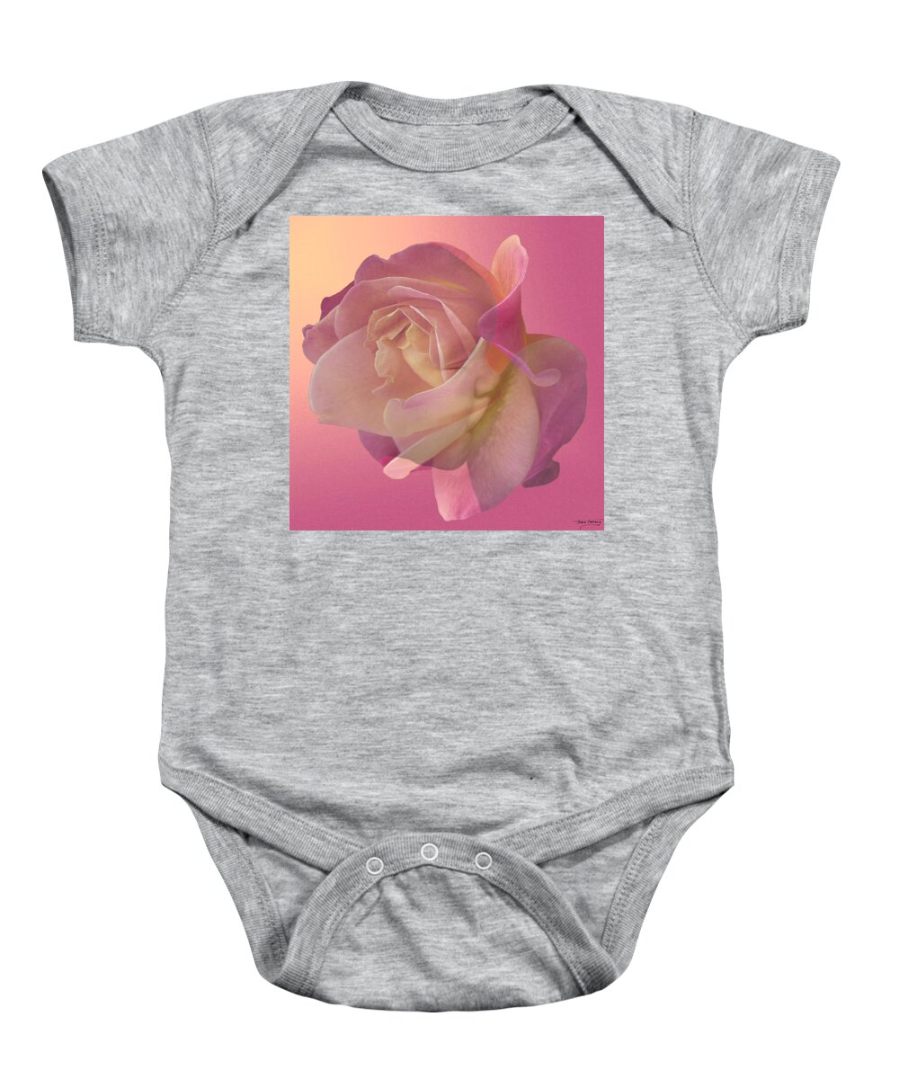 Fleurogeny Art Baby Onesie featuring the digital art Baby Girl by Torie Tiffany