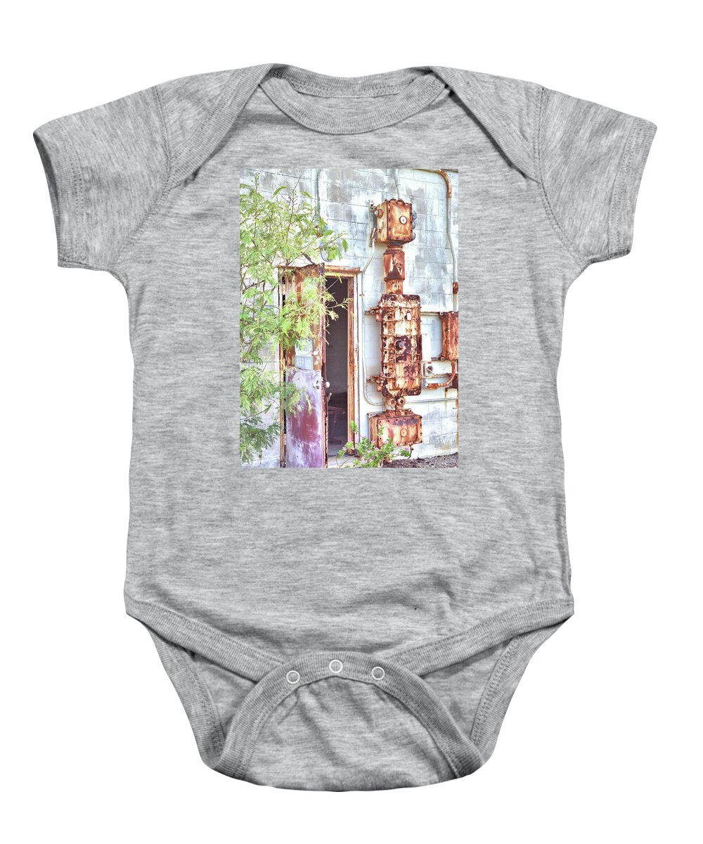 13754 Baby Onesie featuring the photograph Backside Rust by Gordon Elwell