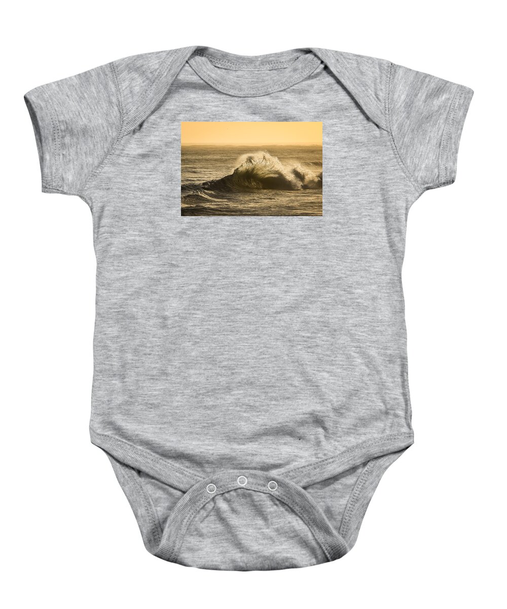 Ocean Baby Onesie featuring the photograph Backwash 7 by Zach Brown