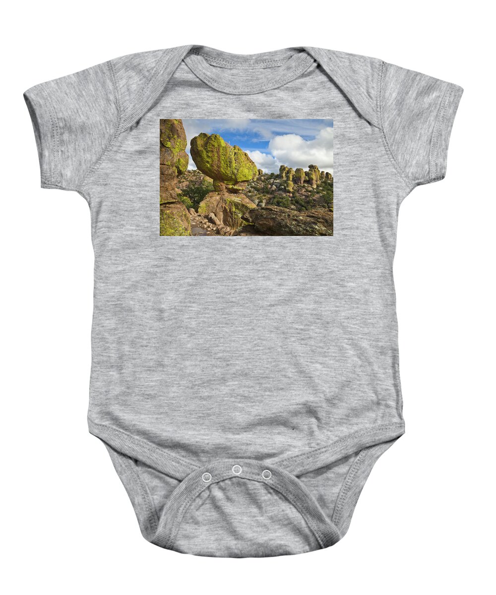 00559301 Baby Onesie featuring the photograph Balanced Rock Formation by Yva Momatiuk John Eastcott