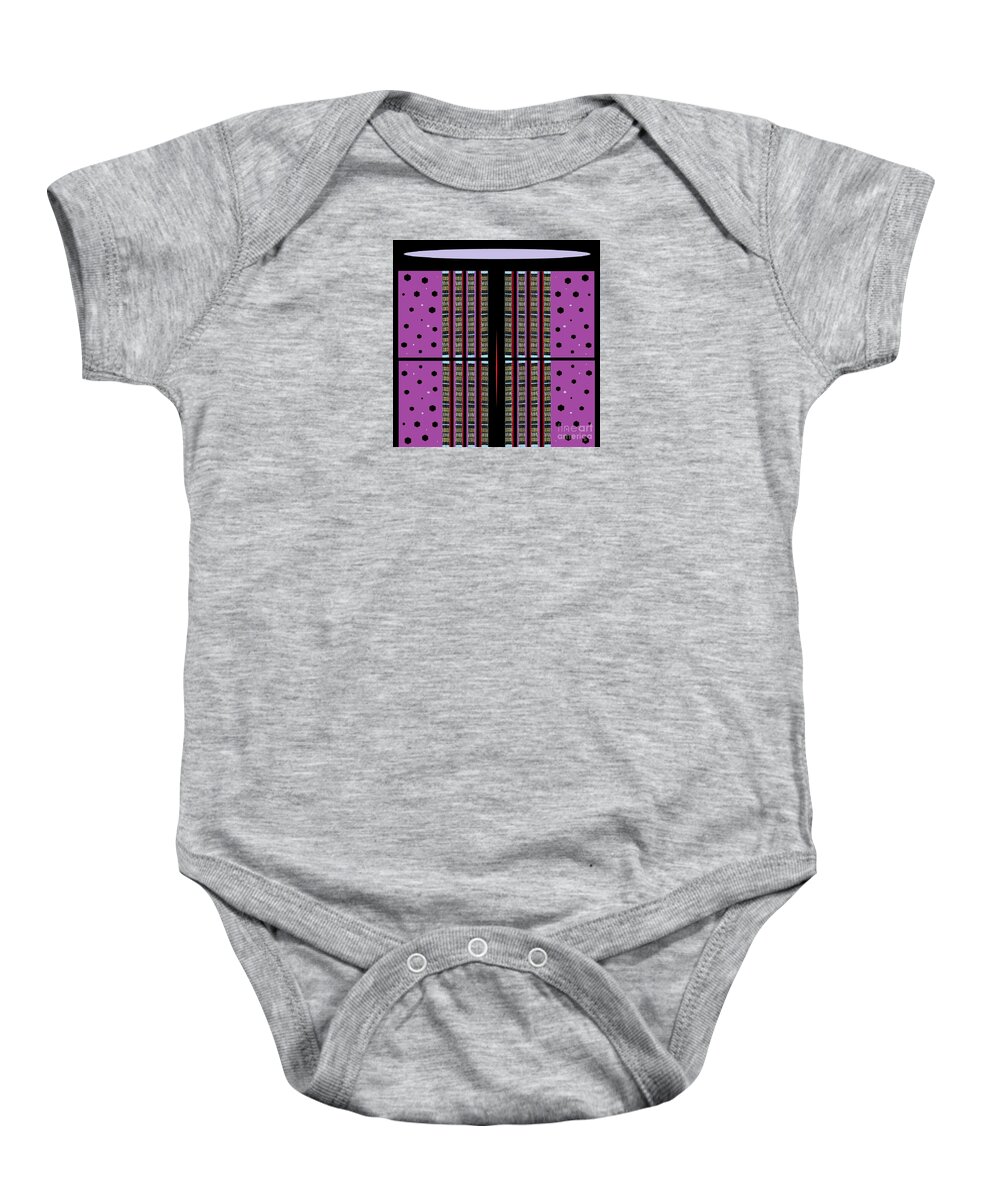 Abstract Baby Onesie featuring the digital art Balancing Act by Helena Tiainen