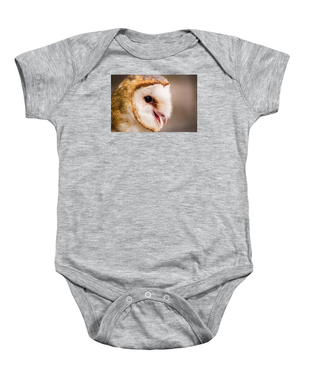Owl Baby Onesie featuring the photograph Barn Owl by Don Johnson