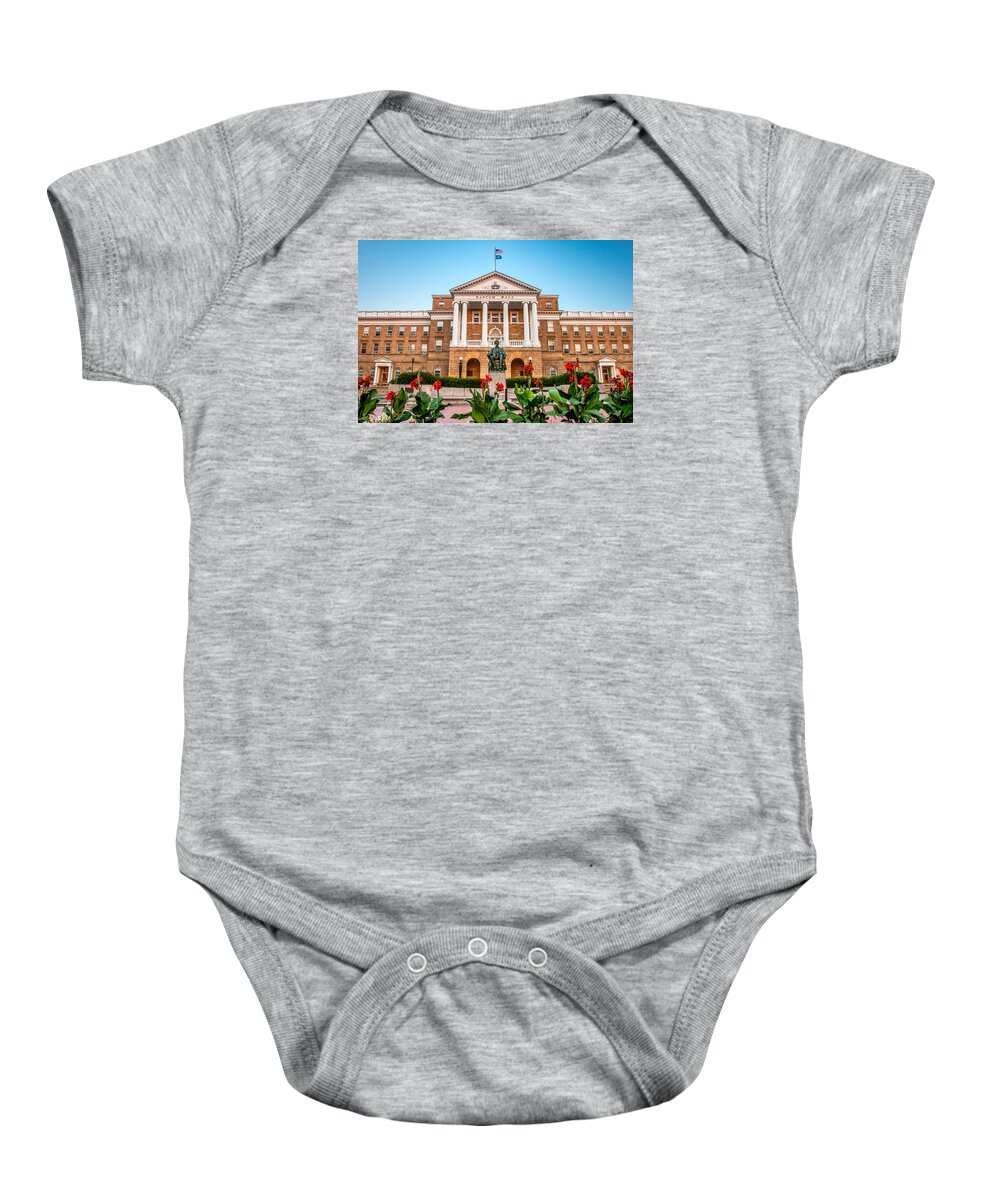 Learning Baby Onesie featuring the photograph Bascom Hall by Todd Klassy