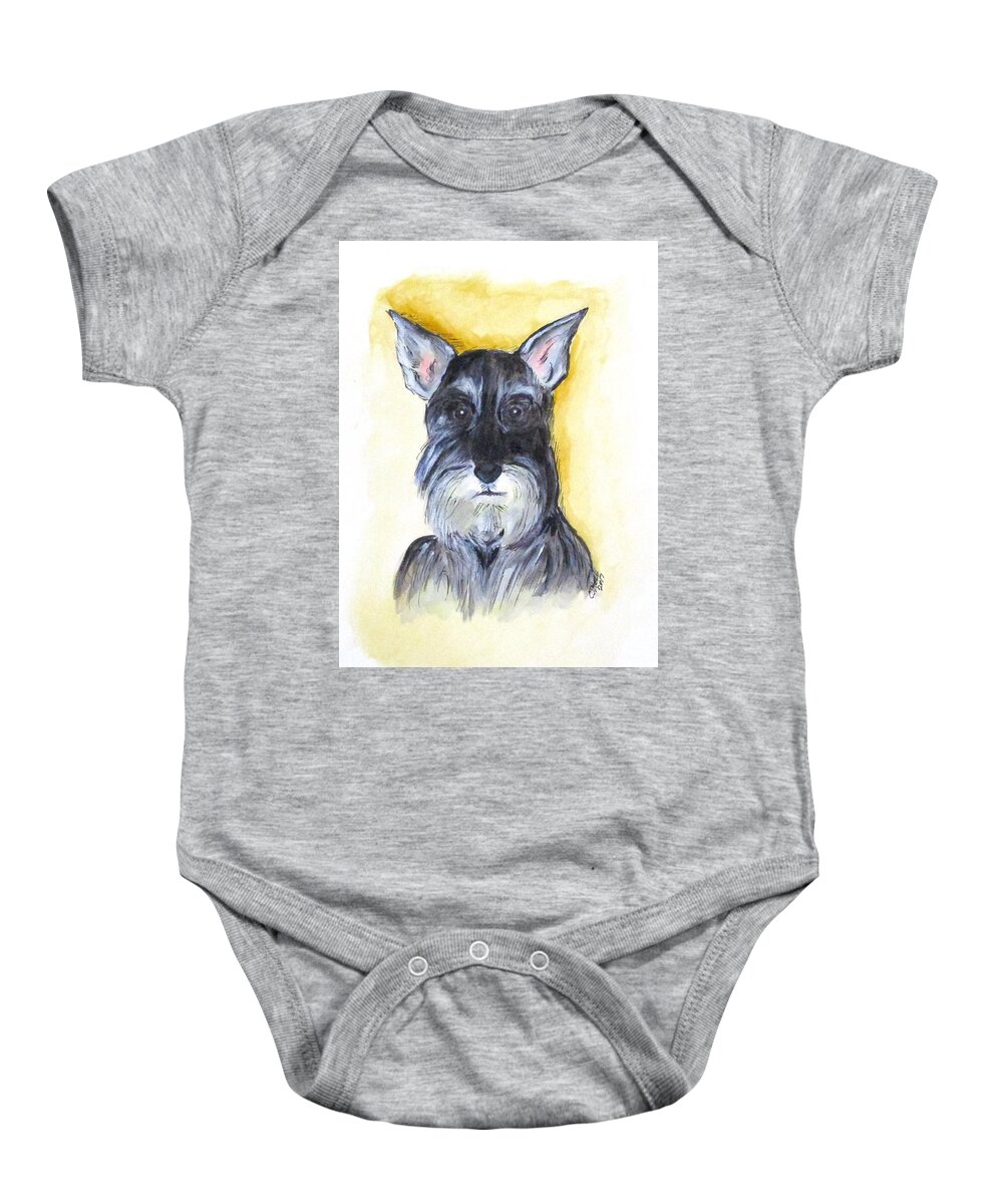 Bouser Baby Onesie featuring the painting Batman Bouser by Clyde J Kell