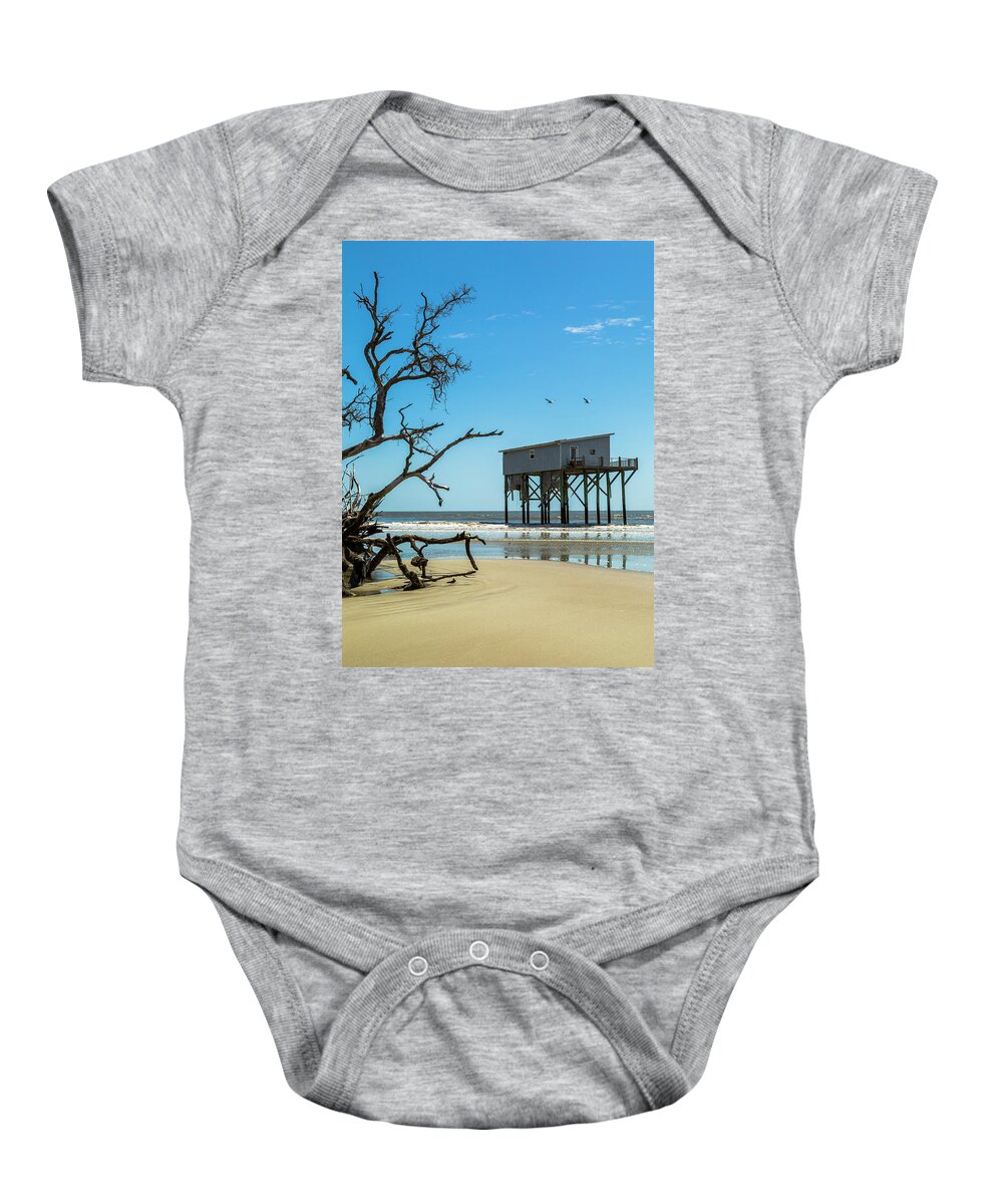 Tree Baby Onesie featuring the photograph Beach Front by Ray Silva