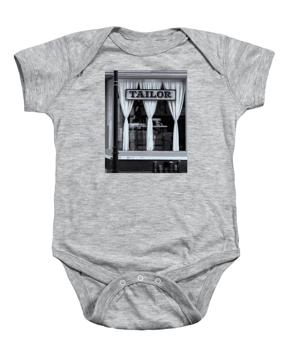 Bellows Falls Vermont Baby Onesie featuring the photograph Bellows Falls Tailor by Tom Singleton