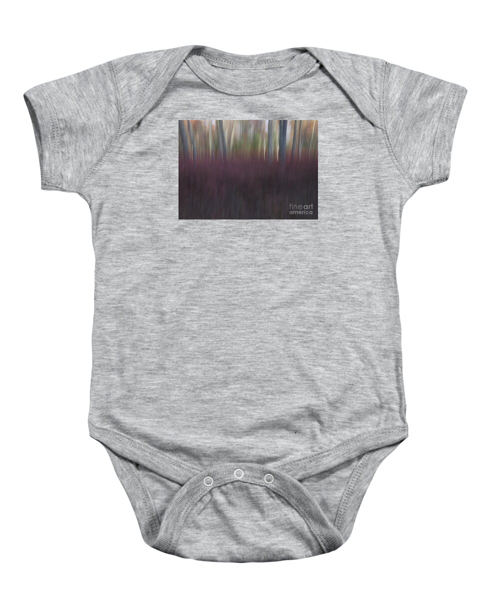 Abstract Baby Onesie featuring the photograph Beyond the Red Field by Lili Feinstein