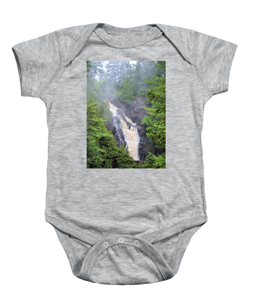 Nature Baby Onesie featuring the photograph Big Manitou Falls 3 by Bonfire Photography