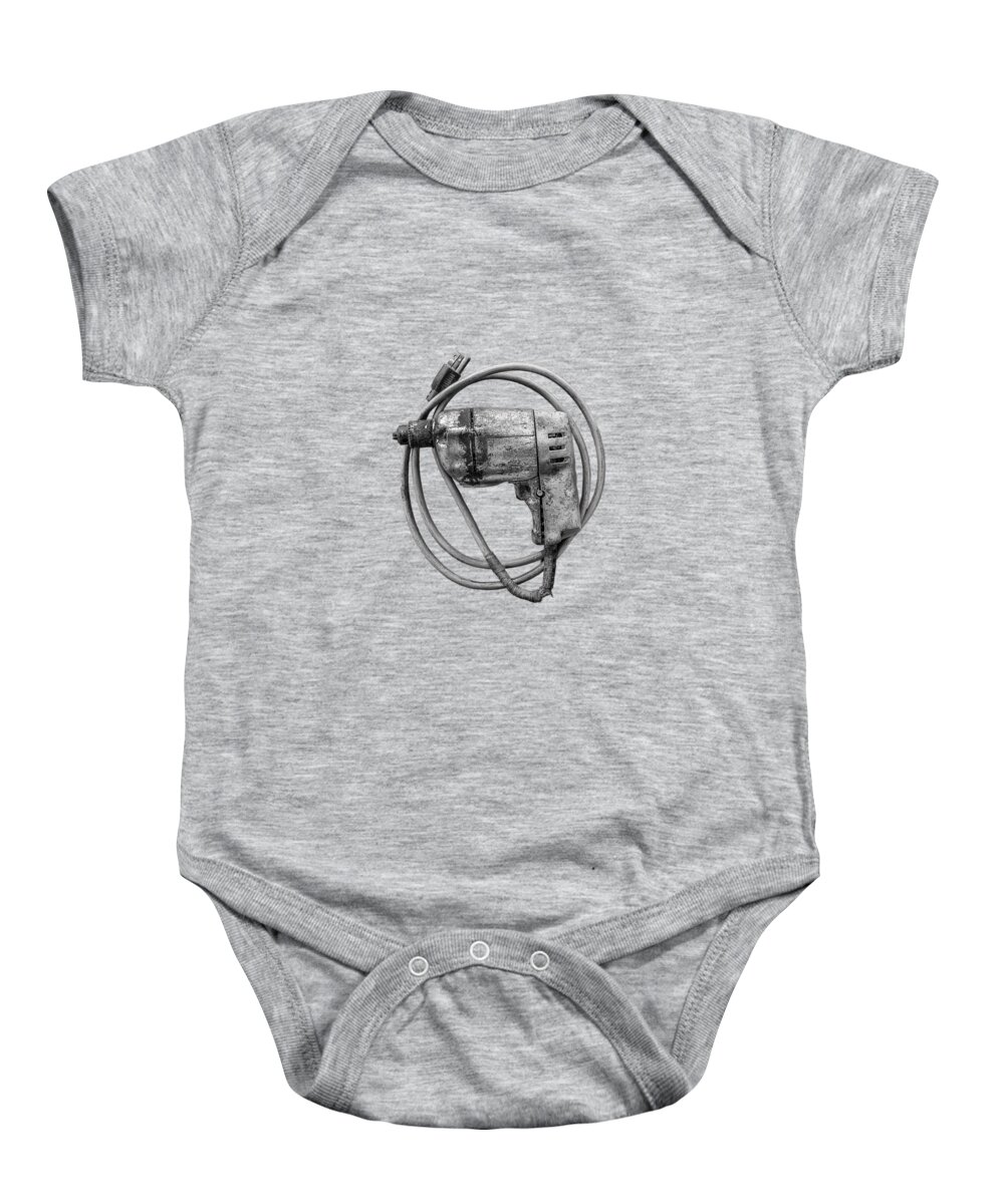 Antique Baby Onesie featuring the photograph Black and Decker Drill by YoPedro