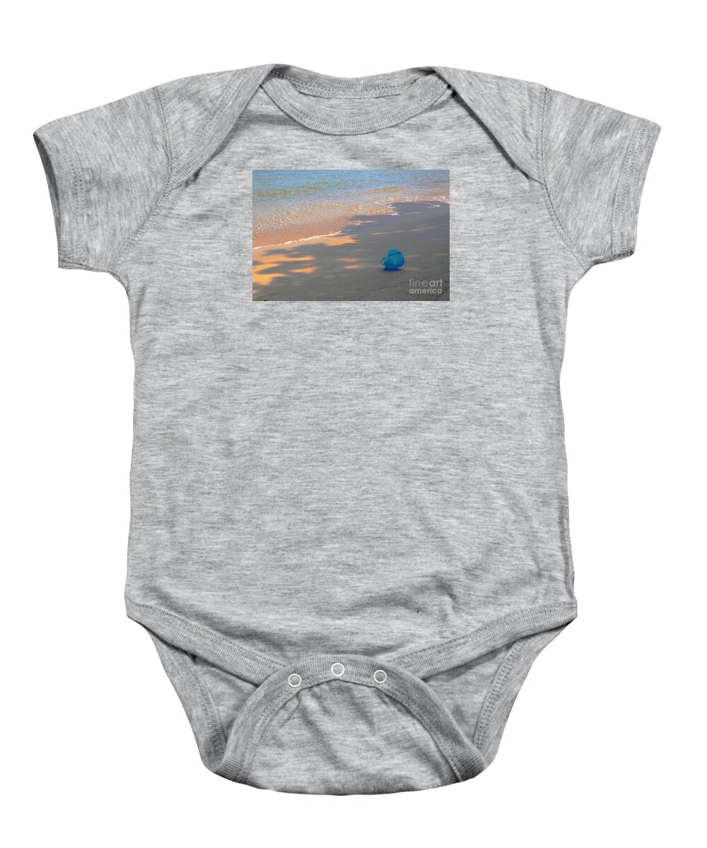 Sea Baby Onesie featuring the photograph Blue Bucket by Jeanette French