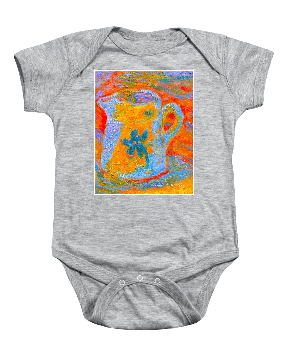 Vase Baby Onesie featuring the painting Blue Life by Kendall Kessler
