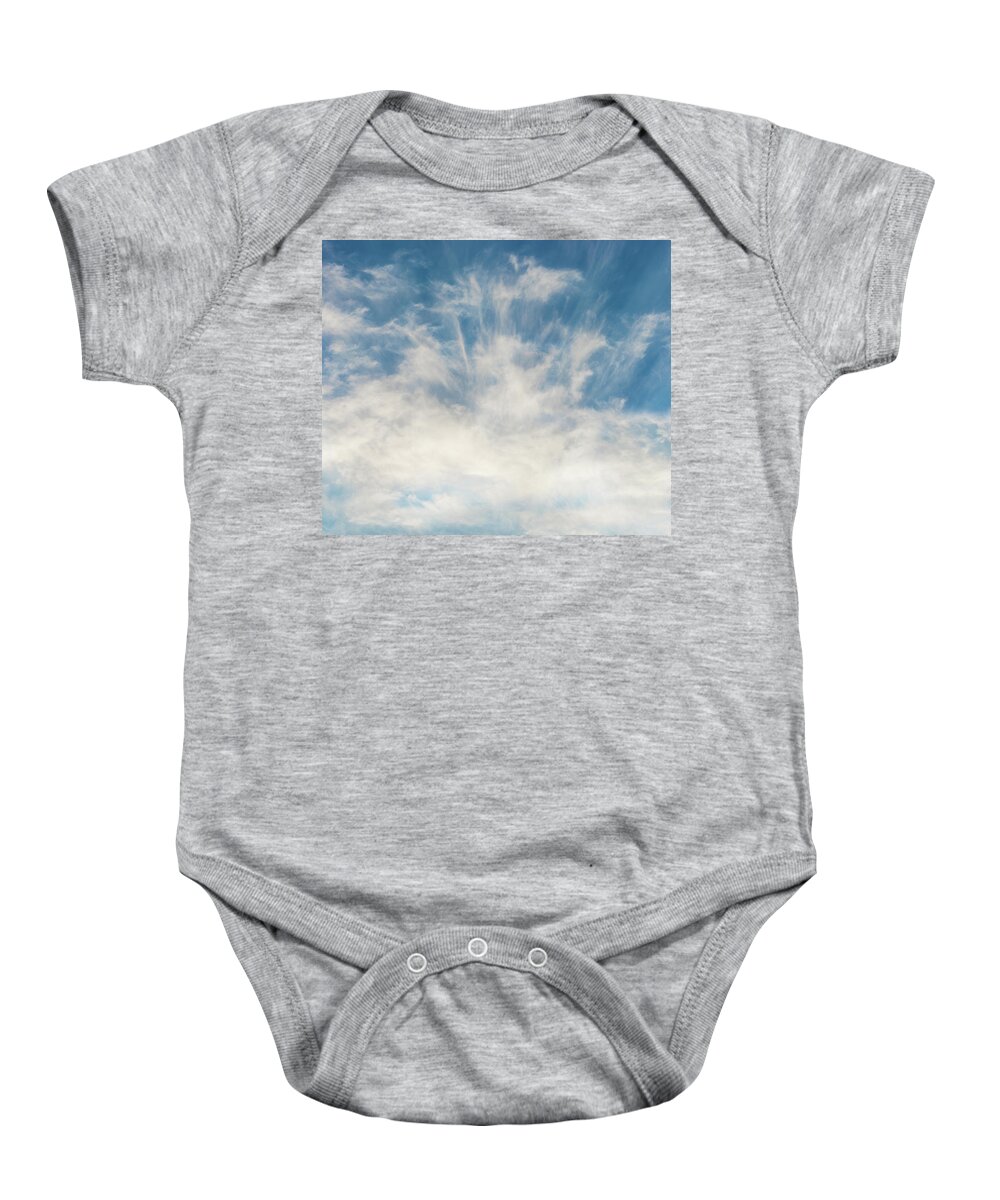 Clouds Baby Onesie featuring the photograph Blue Sky and Wispy Cirrhus Clouds by Peter V Quenter