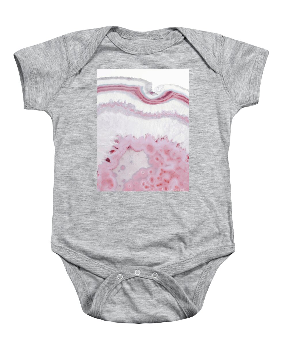 Blush Baby Onesie featuring the photograph Blush Agate by Emanuela Carratoni