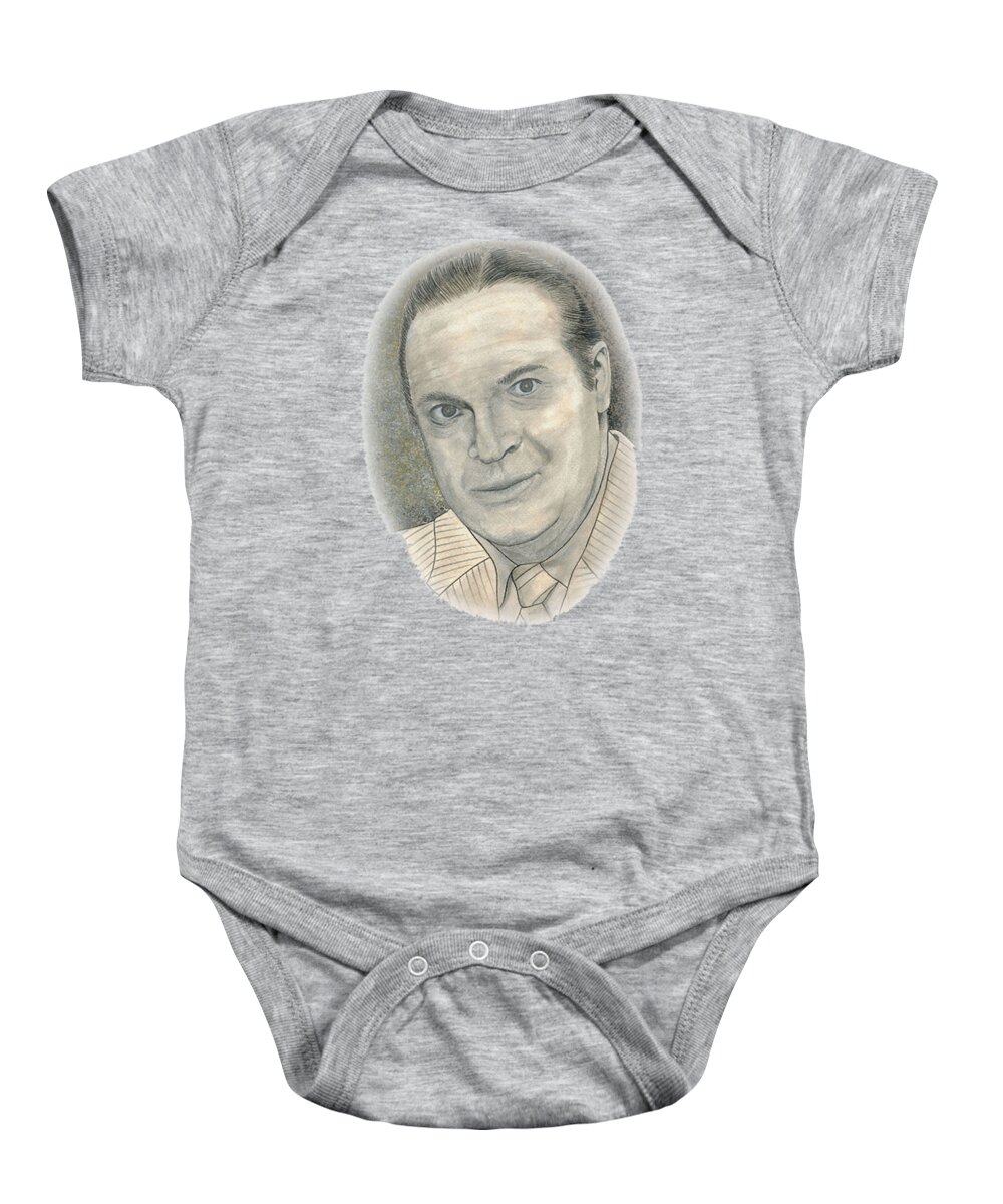 Bob Hope Baby Onesie featuring the painting Bob Hope T-shirt by Herb Strobino