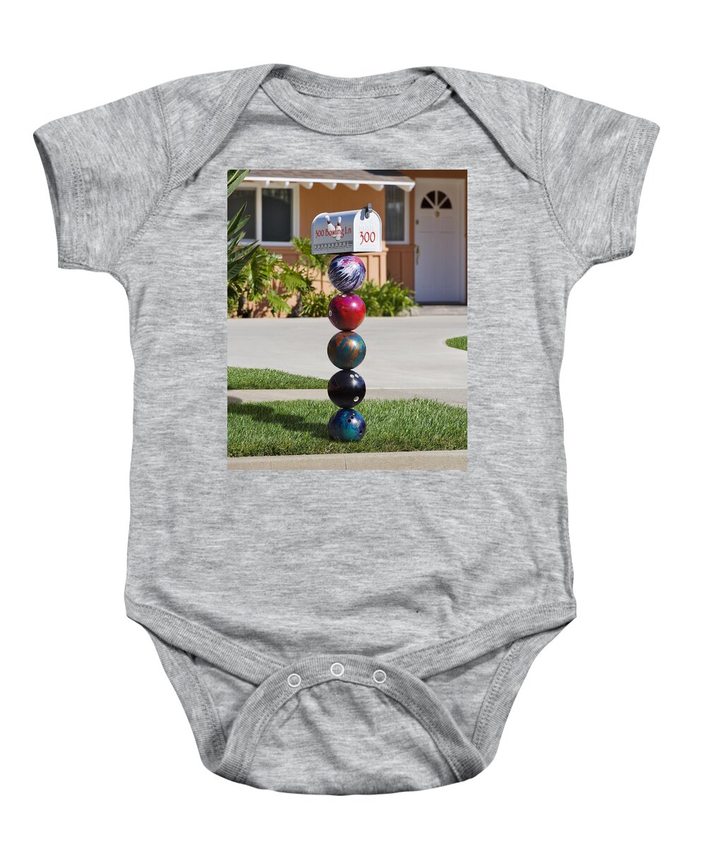 Bowling Baby Onesie featuring the photograph Bowlers mailbox by Kelley King