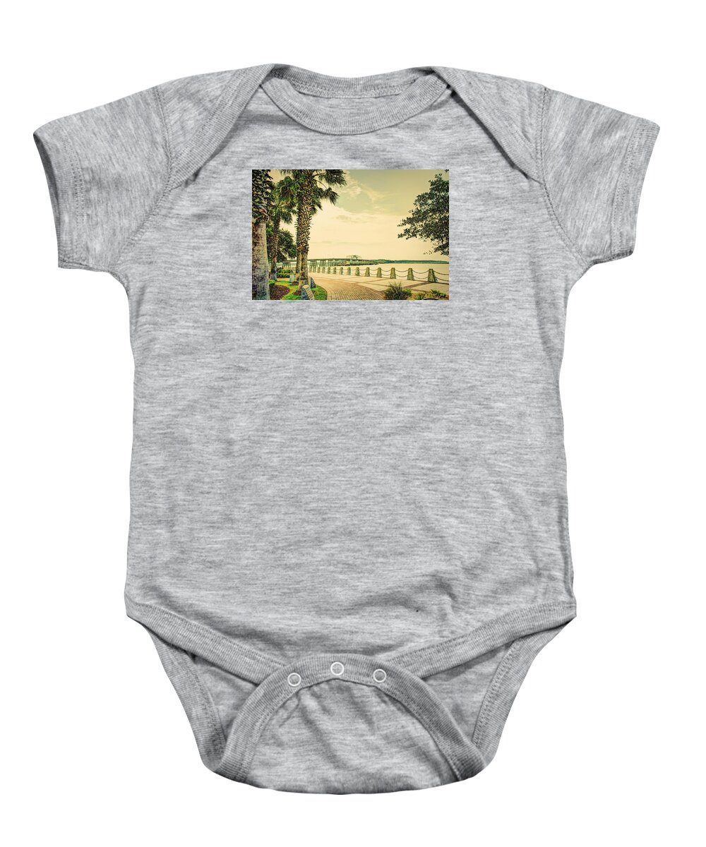 Water Baby Onesie featuring the photograph Bridge to Ladys Island by Ches Black
