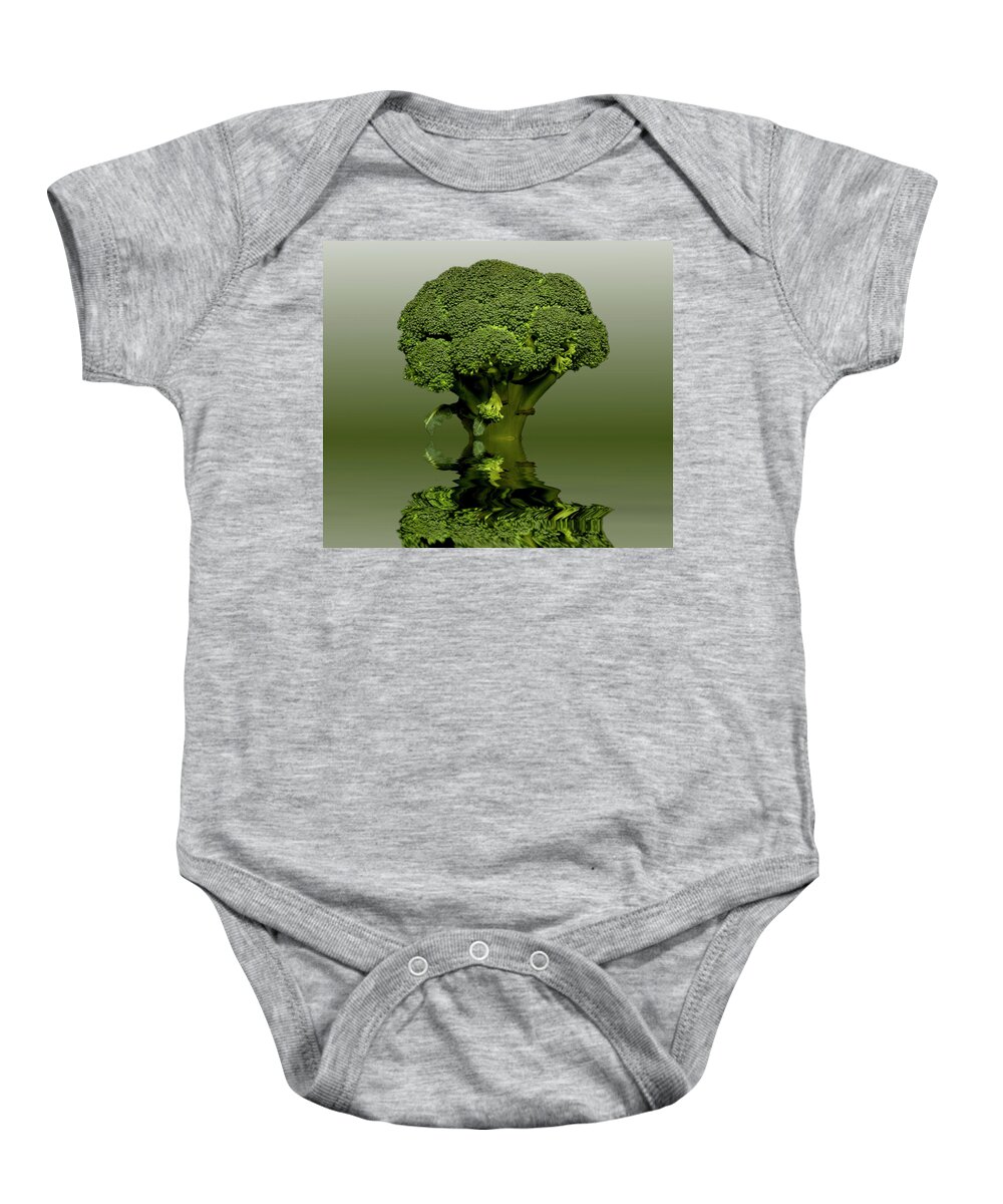 Broccoli Baby Onesie featuring the photograph Broccoli Green Veg by David French