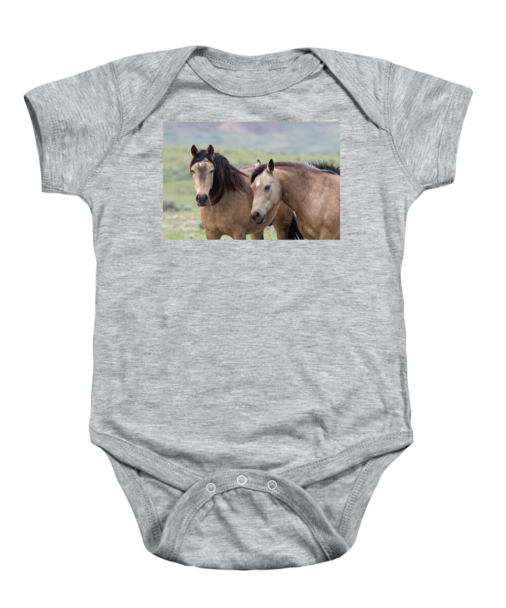 Buckskins Baby Onesie featuring the photograph Buckskins by Ronnie And Frances Howard