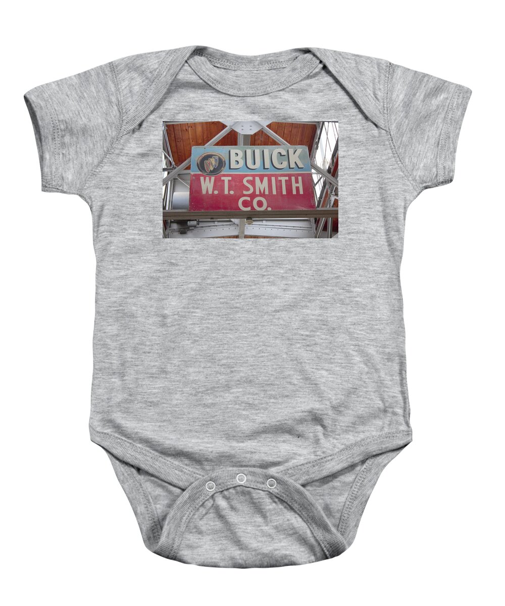 Sign Baby Onesie featuring the photograph Buick W. T. Smith Co. by Ali Baucom