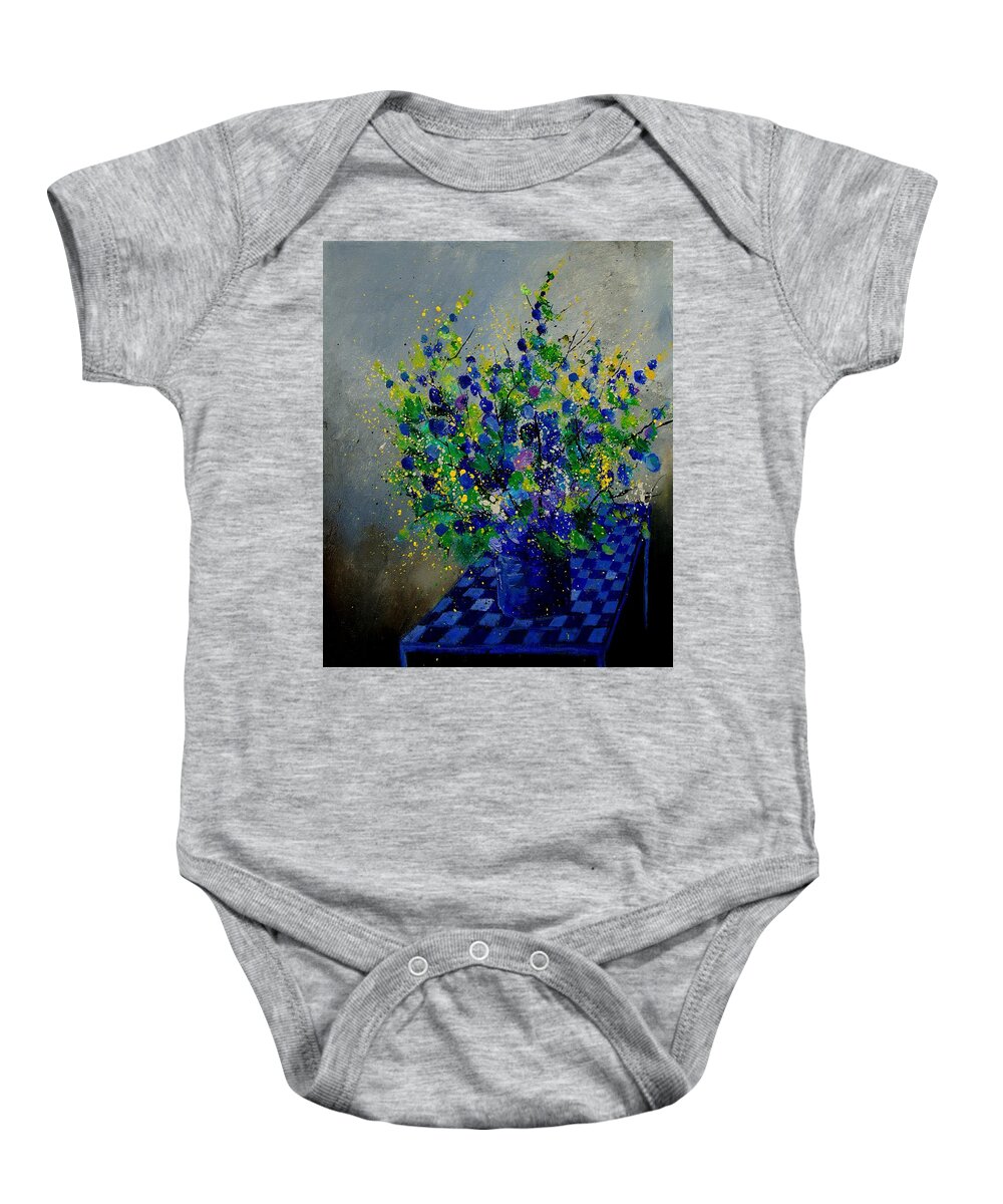 Flowers Baby Onesie featuring the painting Bunch 9020 by Pol Ledent