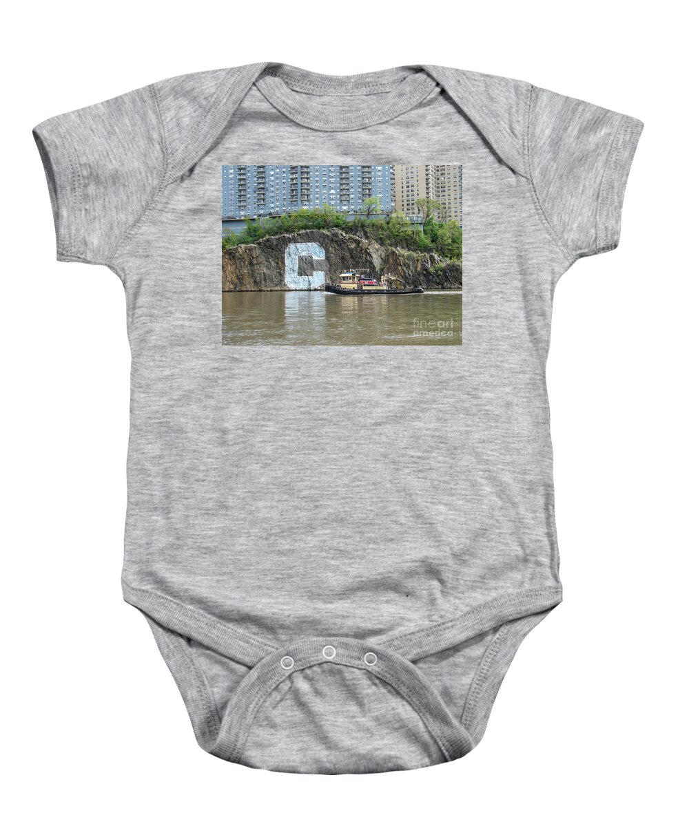 2015 Baby Onesie featuring the photograph C Rock with Tug by Cole Thompson