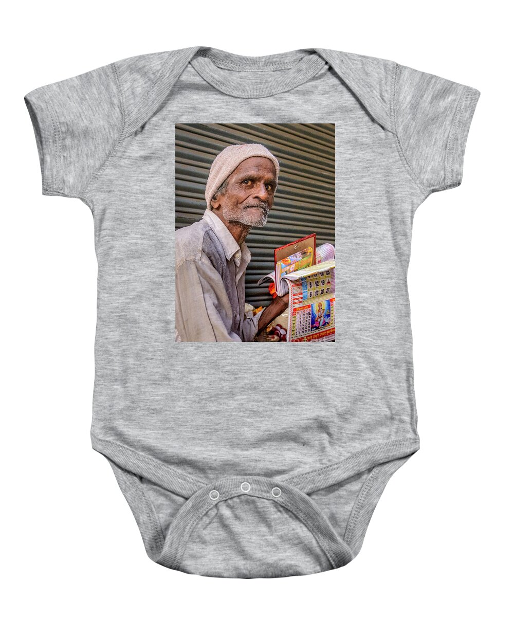 India Baby Onesie featuring the photograph Calendar Seller by Werner Padarin