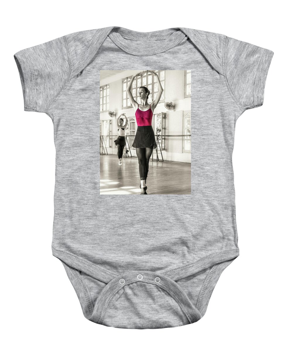 Architectural Photographer Baby Onesie featuring the photograph Camaguey Ballet 1 by Lou Novick