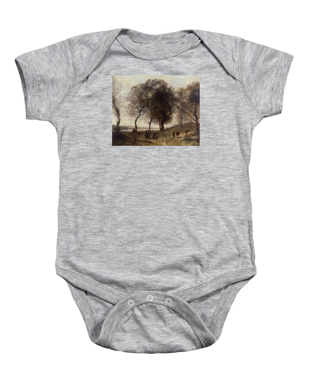 Jean-baptiste-camille Corot Baby Onesie featuring the painting Camille Corot by MotionAge Designs