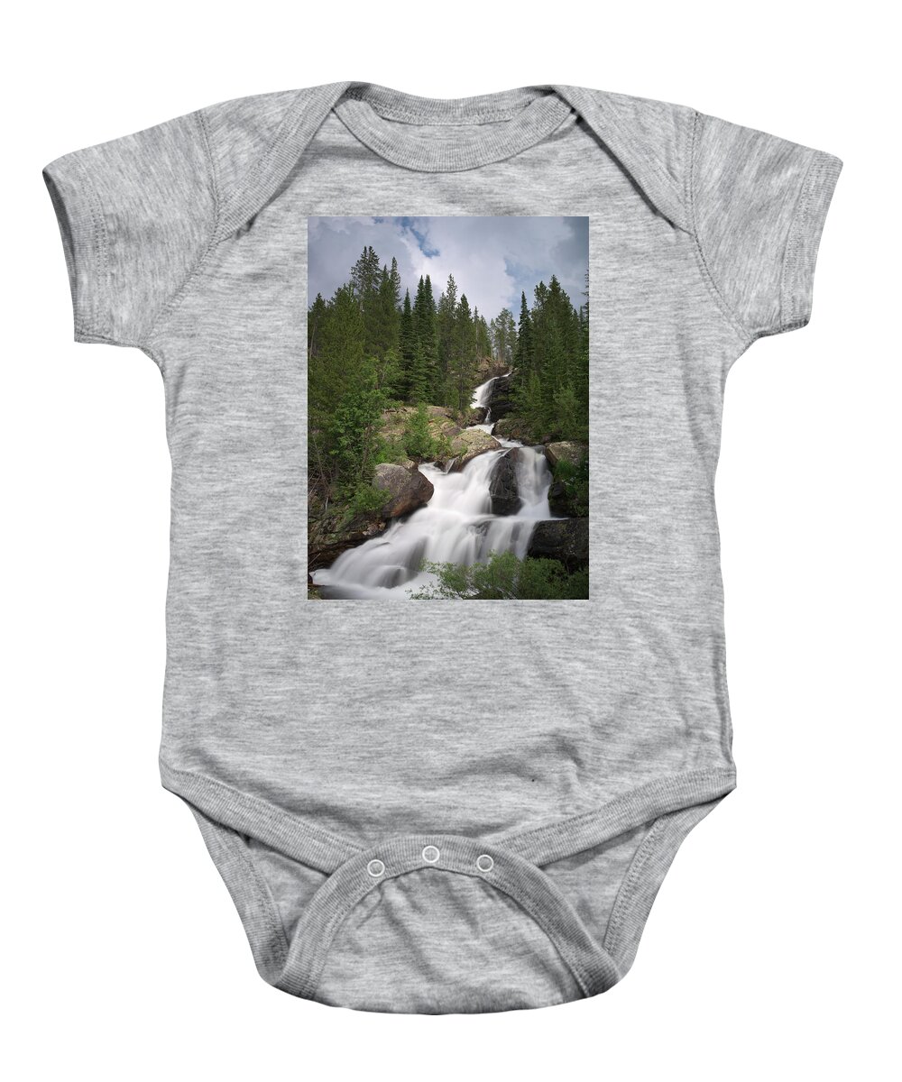 Waterfall Baby Onesie featuring the photograph Cascade by Ivan Franklin
