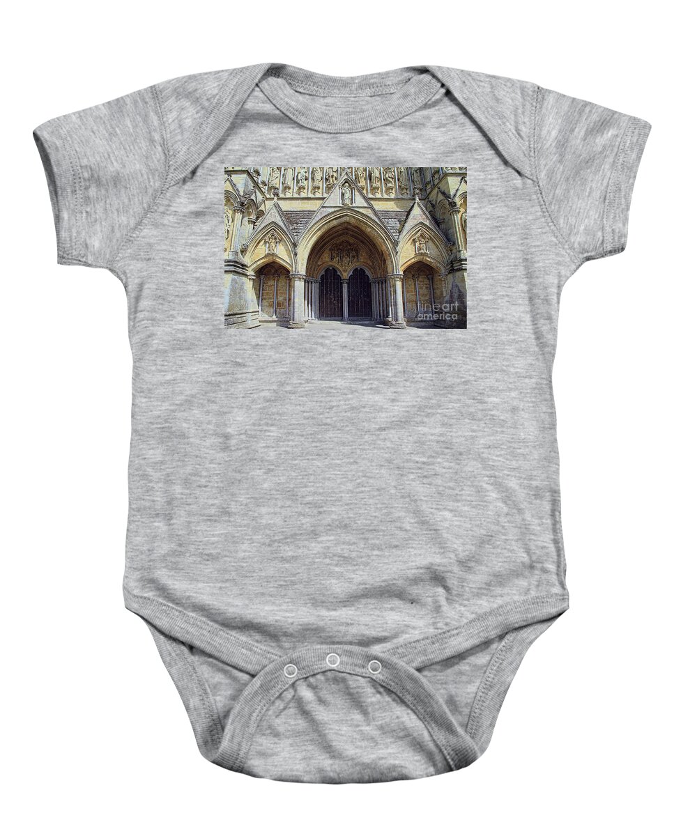 Cathedral Baby Onesie featuring the photograph Cathedral Entrance by Teresa Zieba