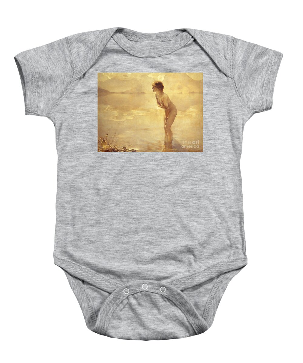 20th Century Baby Onesie featuring the painting September Morn #10 by Paul Chabas