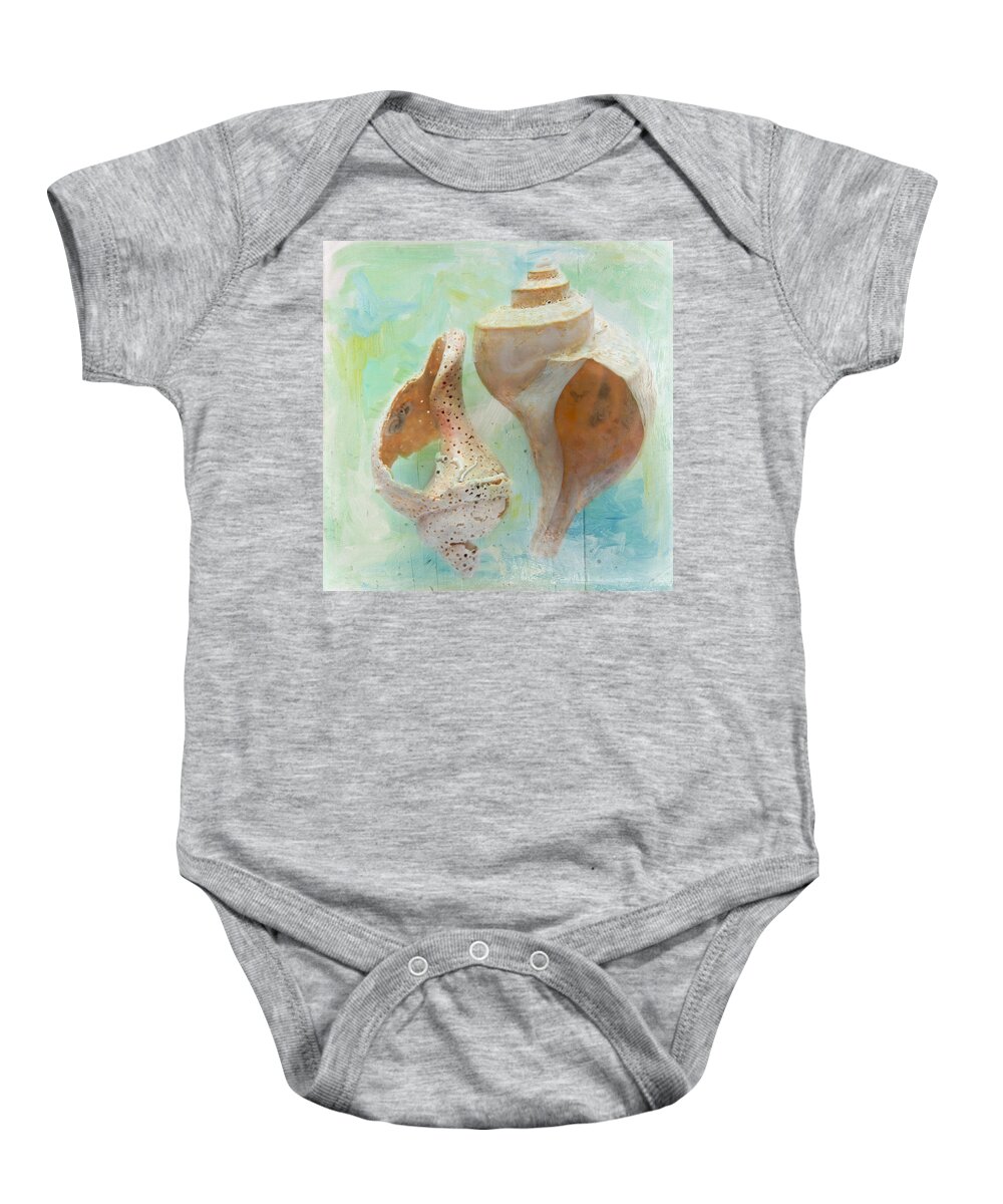 Cindi Ressler Baby Onesie featuring the photograph Channeled Whelks by Cindi Ressler