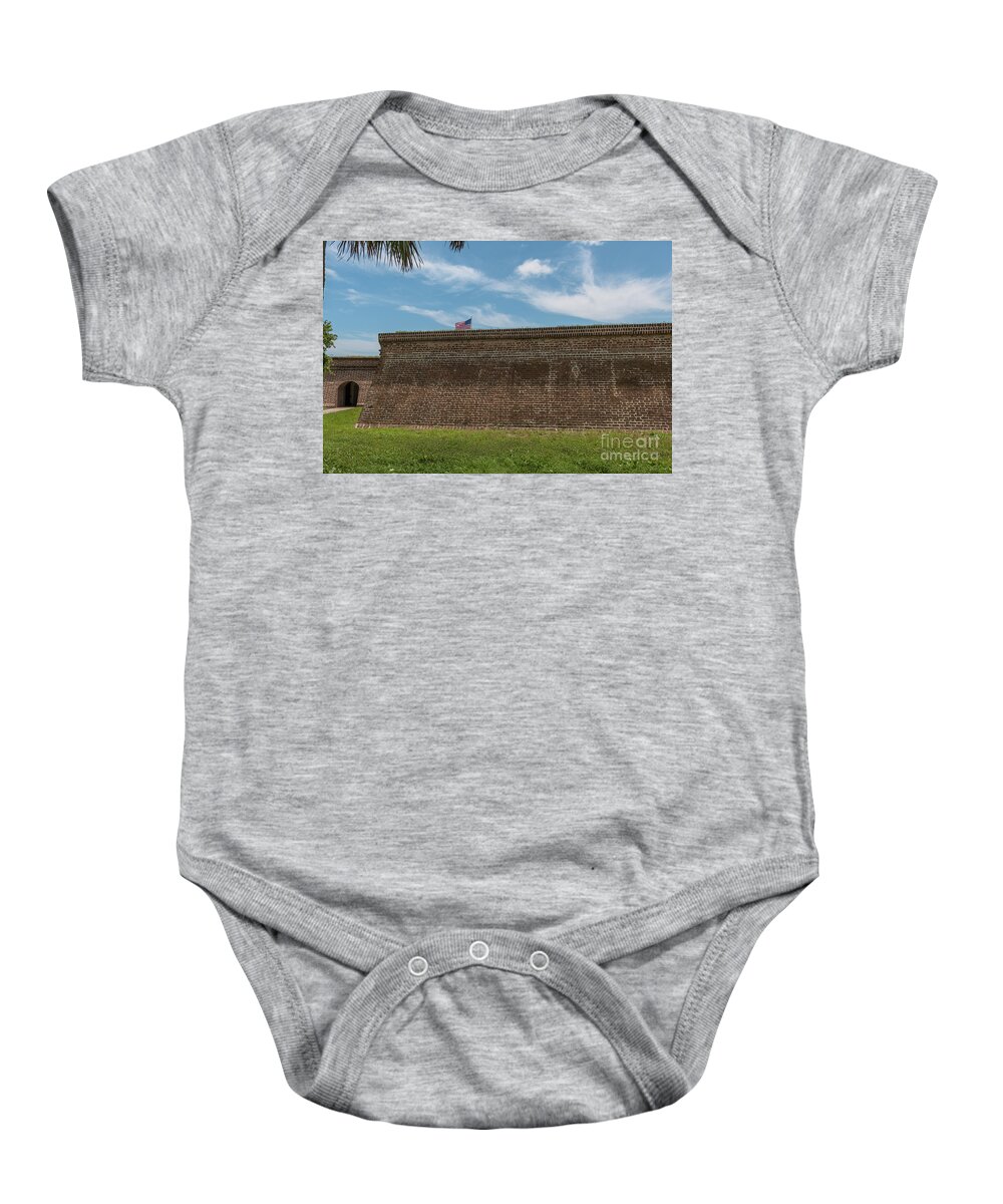 Fort Baby Onesie featuring the photograph Charleston Coastal Defense by Dale Powell