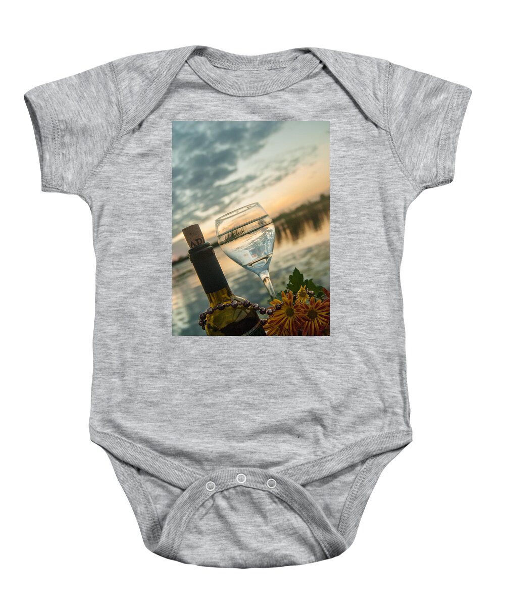 Wine Baby Onesie featuring the photograph Cheers by Pamela Williams