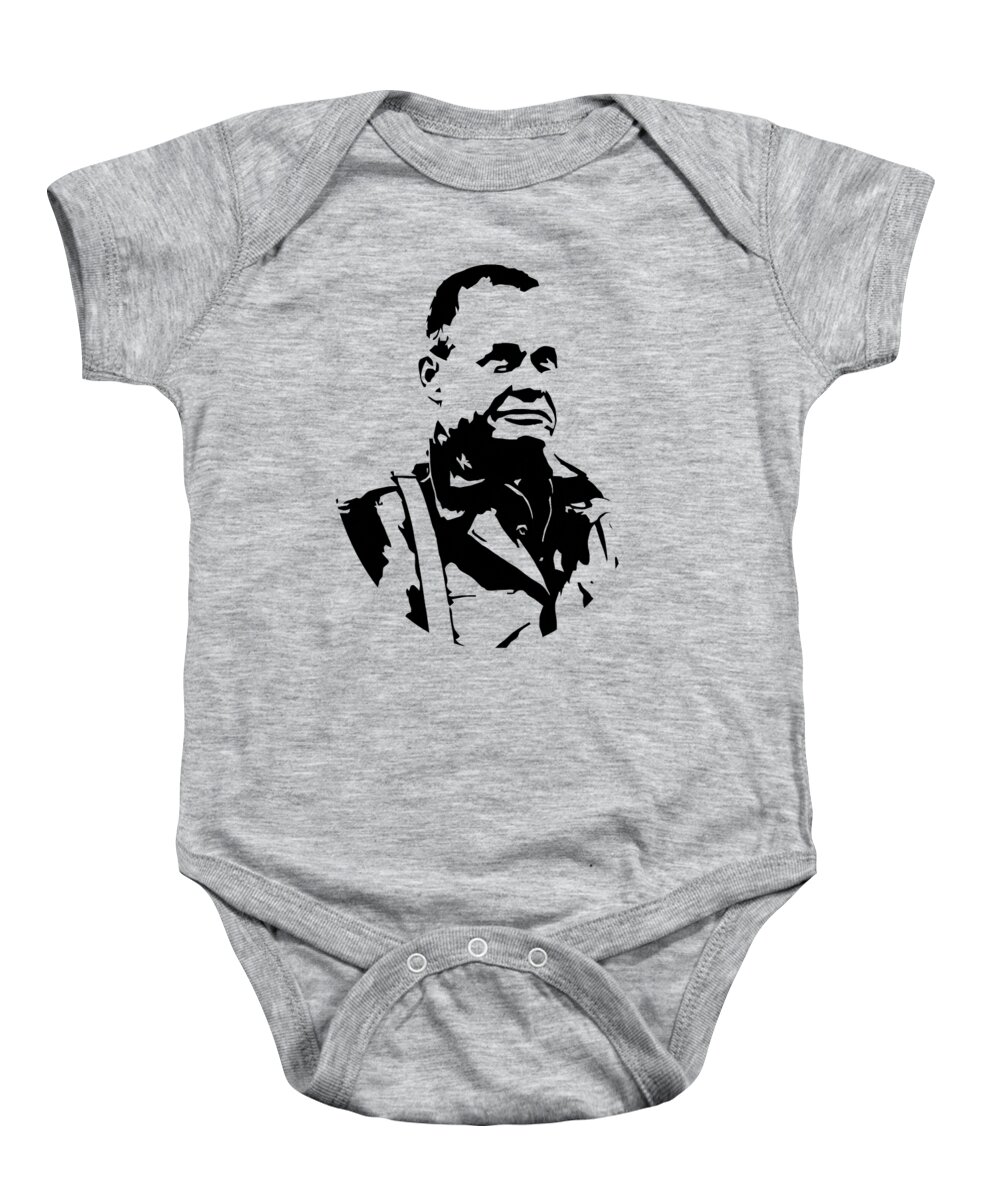 Chesty Puller Baby Onesie featuring the digital art Chesty Puller by War Is Hell Store